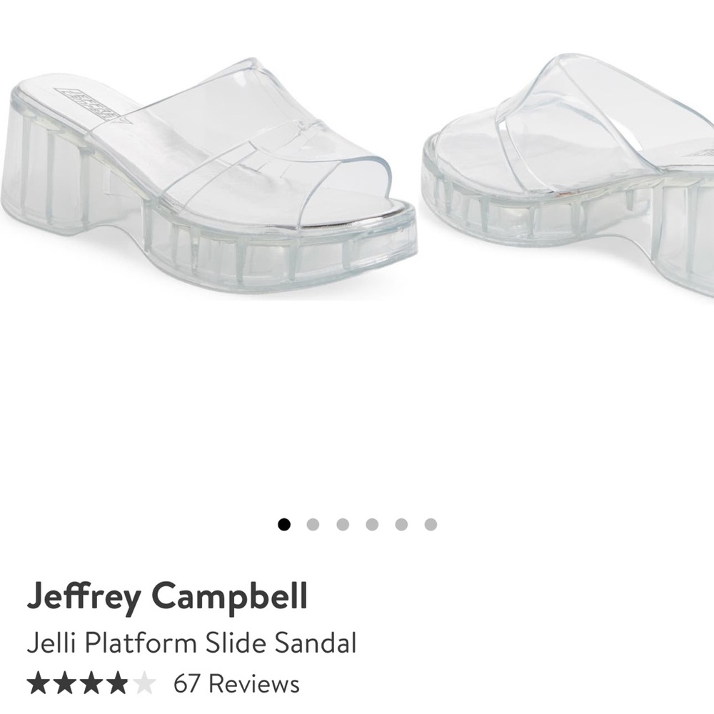 Jeffrey Campbell jelly clear sandal platform heel